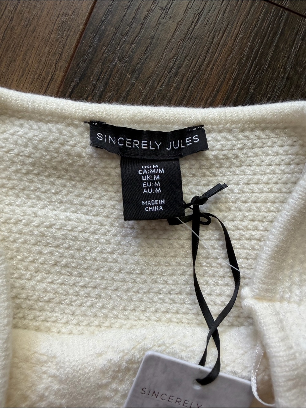 Sincerely Jules Cream Textured Tube Top - Picture 3 of 3